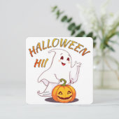 Hallo! Halloween Feiertagskarte (Stehend Vorderseite)
