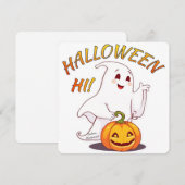 Hallo! Halloween Feiertagskarte (Vorne/Hinten)