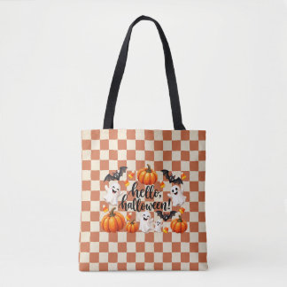 Hallo Halloween-Geister & Kürbisse Tragetasche Tasche