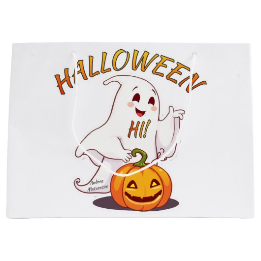 Hallo! Halloween Große Geschenktüte (Vorderseite)