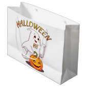 Hallo! Halloween Große Geschenktüte (Vorderseite Schrägansicht)