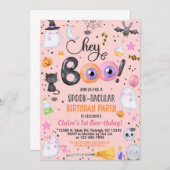 Hallo, Halloween Mädchen Geburtstag laden jedes Al Einladung (Vorne/Hinten)