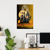 Hallo Halloween, Niedlich und Horror Boo Graphic Poster (Heimbüro)