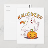 Hallo! Halloween Postkarte (Vorne/Hinten)
