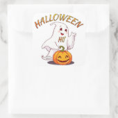 Hallo! Halloween Quadratischer Aufkleber (Tasche)