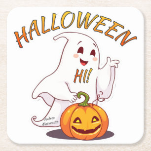 Hallo ! Halloween Rechteckiger Pappuntersetzer