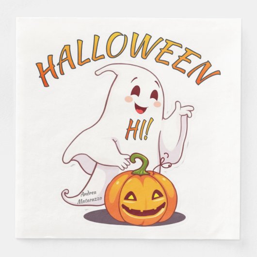 Hallo! Halloween Serviette (Vorderseite)