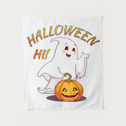 Hallo! Halloween Wandteppich (Vorderseite)