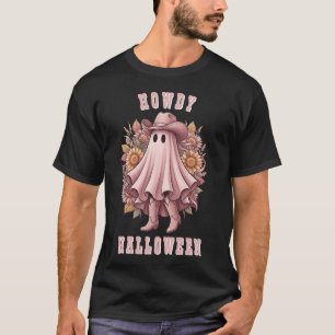 Hallo Halloween Western Cowboy Geist & Herbstsonne T-Shirt