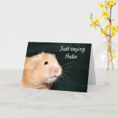 Hallo Hamster Karte (Gelbe Blume)