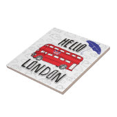 Hallo Handmit buchstaben gekennzeichnetes Zeichen Fliese (Seite)