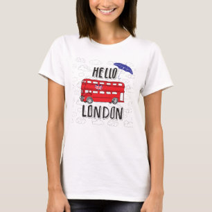 Hallo Handmit buchstaben gekennzeichnetes Zeichen T-Shirt