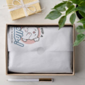 Hallo! - Happy White Dog Cartoon Design Seidenpapier (Geschenk)