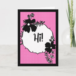 Hallo! – Helle Florale Grußkarte Karte