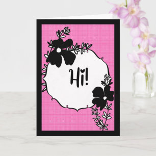 Hallo! – Helle Florale Grußkarte Karte