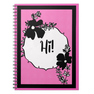 Hallo! – Helles florales Hallo Notizbuch Notizblock