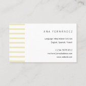 Hallo hello, Dolmetscher, Übersetzer Professor Visitenkarte (Rückseite)