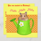 Hallo Hello Hamster Einladung (Vorne/Hinten)