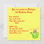 Hallo Hello Hamster Einladung (Rückseite)