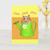 Hallo hello hamster karte (Gelbe Blume)