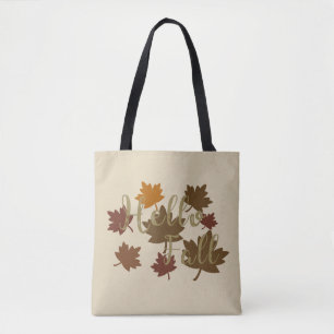 Hallo Herbst Aquarellfarbe Herbst Blätter Oktober Tasche