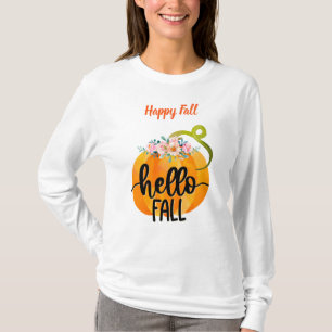 Hallo Herbst Autumn Text anpassen T-Shirt