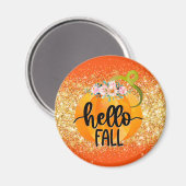 Hallo Herbst Autumn Text und Farbe anpassen Magnet (Vorderseite/Rückseite)