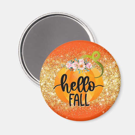 Hallo Herbst Autumn Text und Farbe anpassen Magnet (Vorderseite/Rückseite)