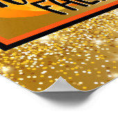 Hallo Herbst Autumn Text und Farbe anpassen Poster (Ecke)