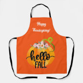 Hallo Herbst Autumn Text und Farbe anpassen Schürze (Vorderseite)