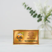 Hallo Herbst Autumn Text und Farbe anpassen Visitenkarte (Stehend Vorderseite)