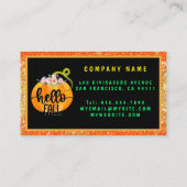 Hallo Herbst Autumn Text und Farbe anpassen Visitenkarte (Rückseite)