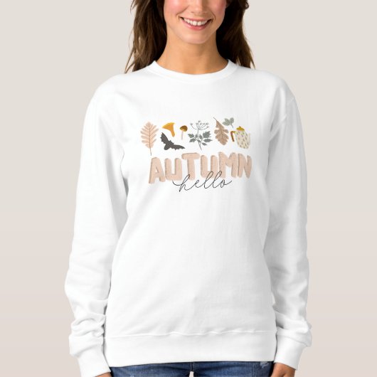 Hallo Herbst botanisch Sweatshirt (Vorderseite)