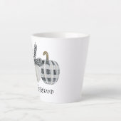 Hallo Herbst Buffalo Kariert Pumpkin Milchtasse (Vorderseite)