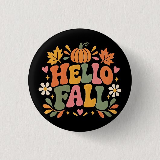 Hallo Herbst Button (Vorderseite)