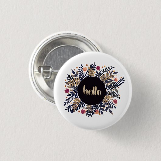 Hallo Herbst Button (Vorne & Hinten)