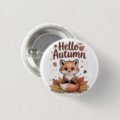 Hallo Herbst Button (Vorne & Hinten)