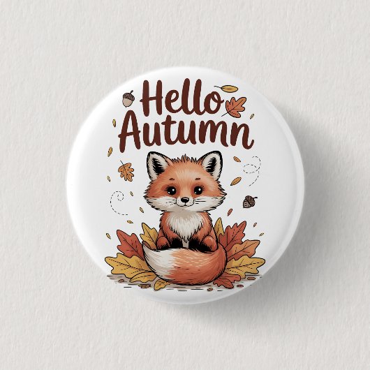 Hallo Herbst Button (Vorderseite)