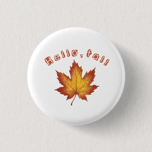 Hallo Herbst Button (Vorderseite)