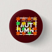 Hallo Herbst Button (Vorderseite)