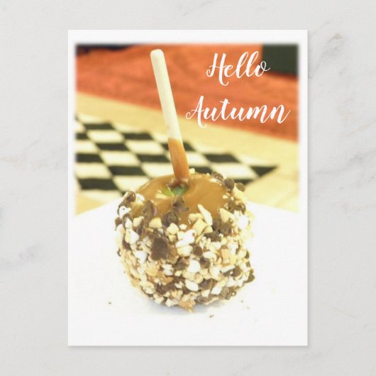 Hallo Herbst - Caramel Apple Postkarte (Vorderseite)