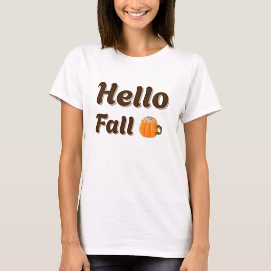 Hallo Herbst - Cosy Coffee Autumn Design T-Shirt (Vorderseite)