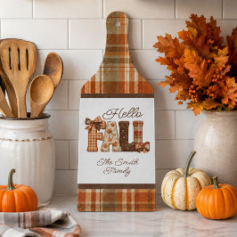 Hallo Herbst Cottagecore Bauernhaus Personalisiert Schneidebrett