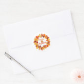 Hallo Herbst – Cozy Fall-Saison-Design Runder Aufkleber (Umschlag)