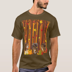 Hallo Herbst Eichhörnchen Ahornblättriger Fall Pum T-Shirt