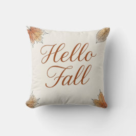 Hallo Herbst Elegantes Aquarell Herbstlaub Kissen
