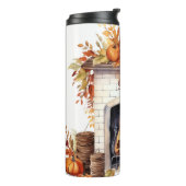 Hallo Herbst Erntedank, Vintag Fall Tumbler Thermosbecher (Nach links gedreht)