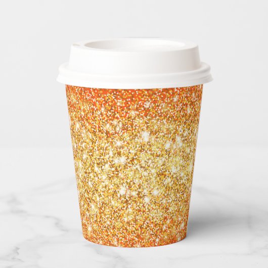 Hallo Herbst Farbe anpassen Pappbecher (Rückseite)