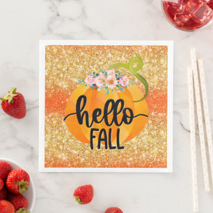 Hallo Herbst Farbe anpassen Serviette
