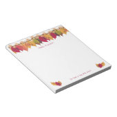 Hallo Herbst farbenfrohe Blätter Glühlichter Notizblock (angewinkelt)